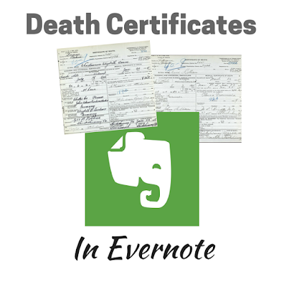 Death Certificates in Evernote