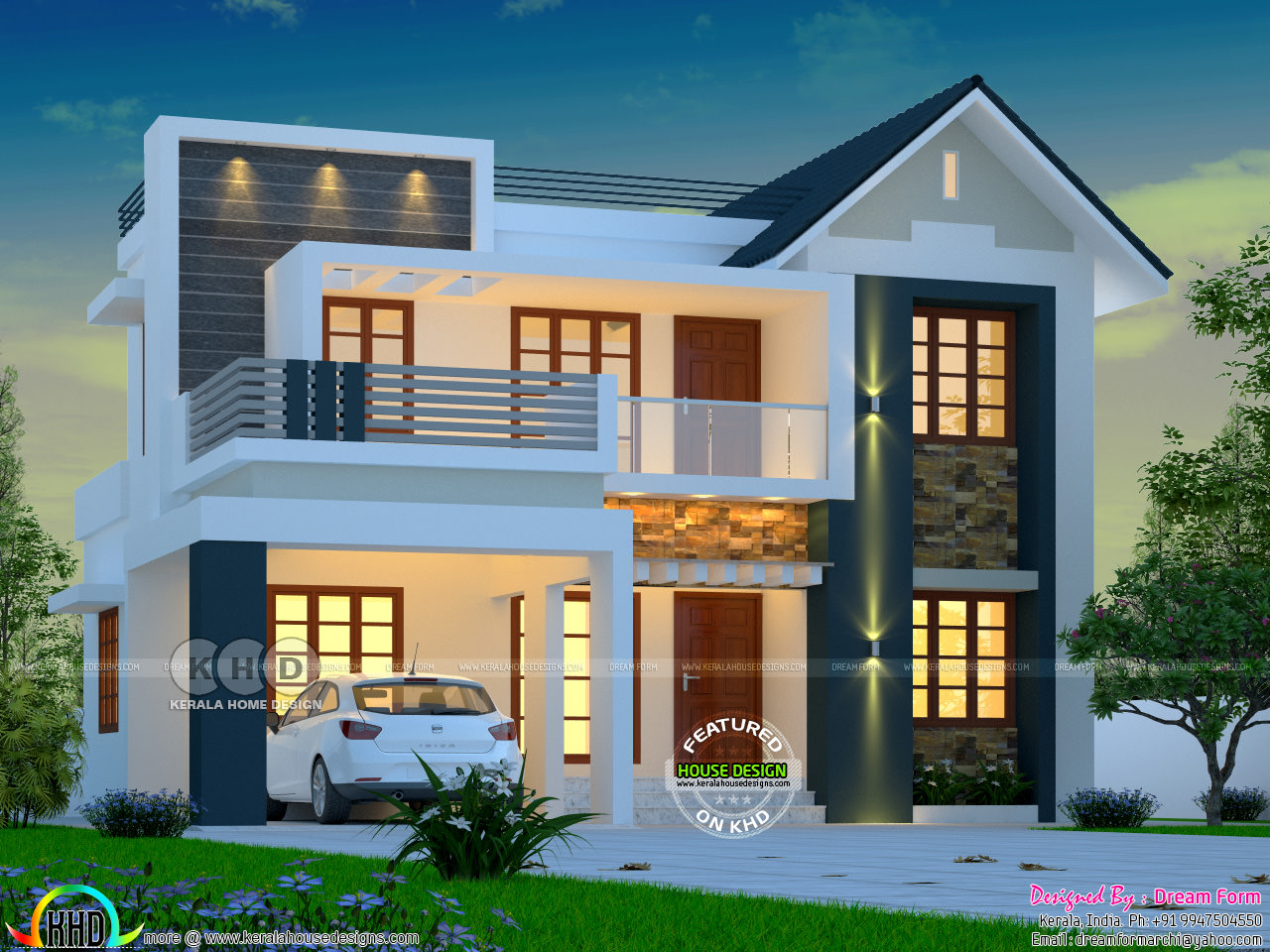 Awesome budget  friendly mixed roof home  Kerala home  