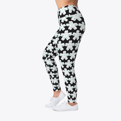 Black floral leggings