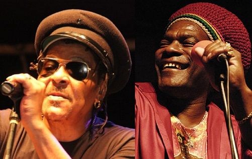 Left, Nigerian reggae star, Majek Fashek and Jamaican Apple Gabriel played a significant role in the reggae industry