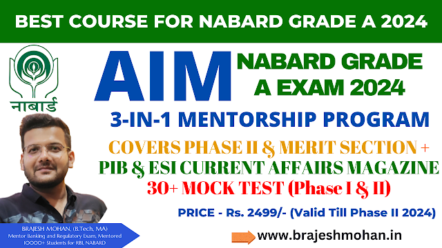 Buy NABARD Grade A 2024 (3-in-1) Mentorship Course