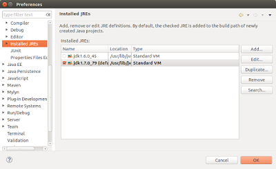 Eclipse Installed JREs