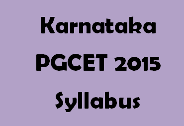Karnataka PGCET M.Tech Syllabus 