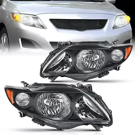 Headlight Assembly Compatible with 2009 2010 Toyota Corolla