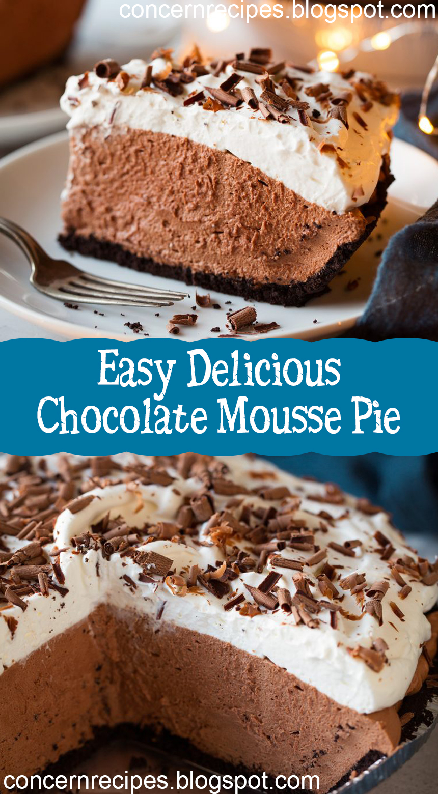 Easy Delicious Chocolate Mousse Pie