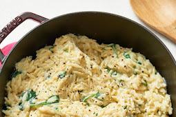 Creamy Spinach Parmesan Orzo