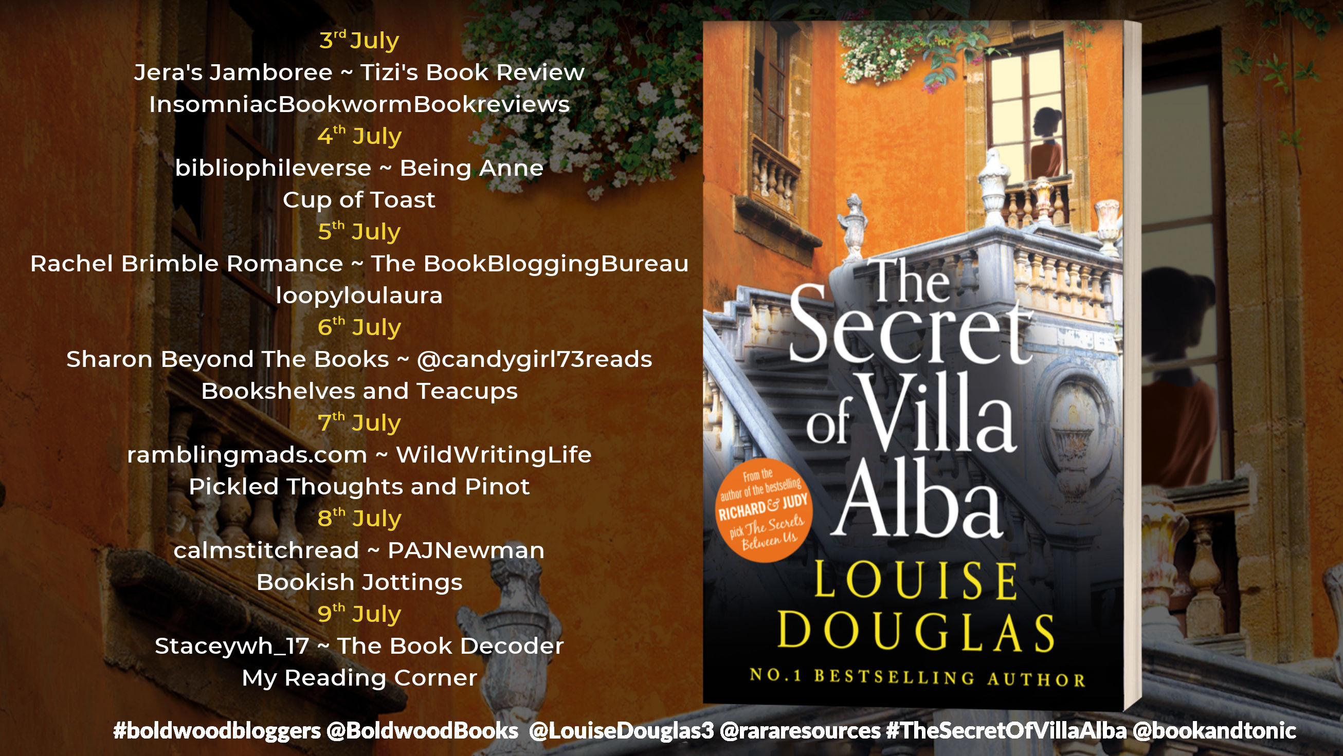 My Monthly Book ReviewThe Secret of Villa Alba by Louise Douglas (blog  tour)