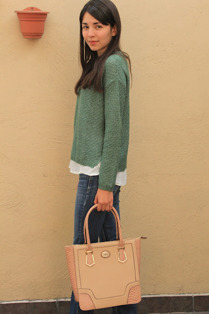 winter haul green sweater sfera