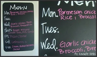 menu plan