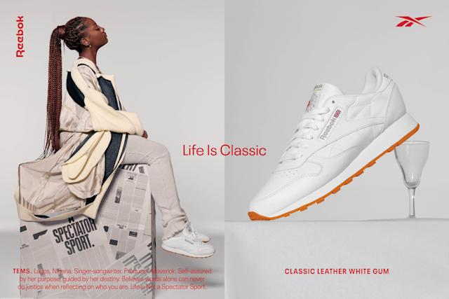 Fast-Rising Singer, Tems Models New Line Of Shoes For Reebook In The 'Life  Is Classic' Campaign - Simply Entertainment Reports and News- Nollywood  Times
