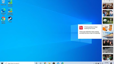 عرض شريط الأخبار العاجلة على سطح المكتب ... windows 10