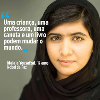 Malala Yousafzai - Trecho do discurso de premiação do Nobel da Paz