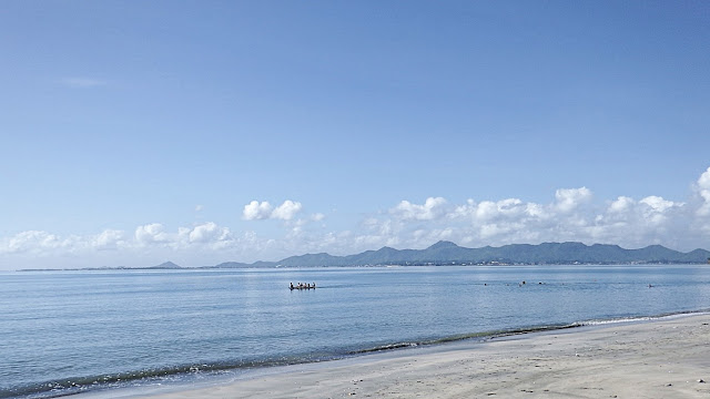 another view of the beach and the sea with Tacloban City in the background at Brgy. Bacubac, Basey Samar