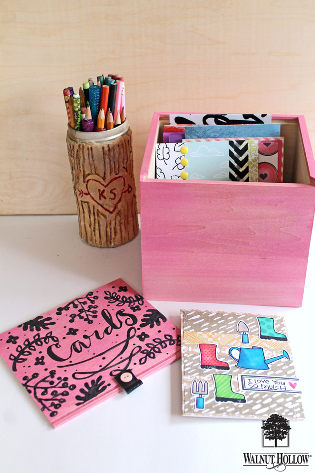 Organize your studio with these bright painted boxes! tutorial by @punkprojects on the @walnuthollow1 blog