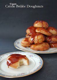 vegan creme brulee doughnuts