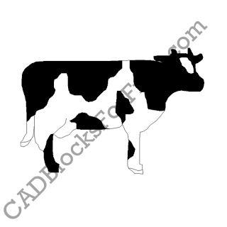 Free AutoCAD Blocks Cow