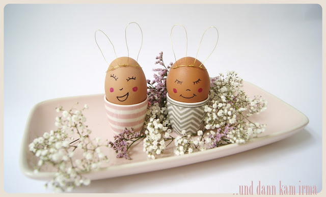 Osterhase, Ostereier, Hasenohren aus Draht, Osterdekoration, DIY, Ostern, basteln, egg people, 