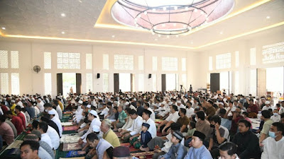 Galeri Sholat Ied Adha 1443 H di Masjid Nurul Musthofa Center