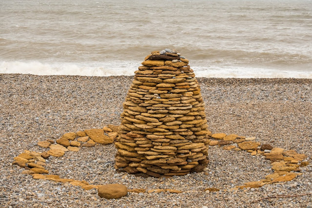 Coralline, cairn, Thorpeness, beach, sculpture, art, Suffolk