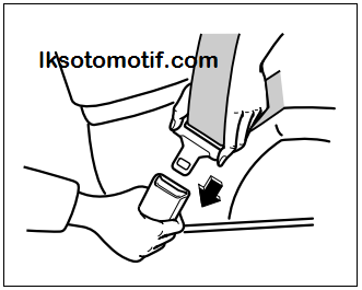 menggunakan sabuk pengaman 3 titik