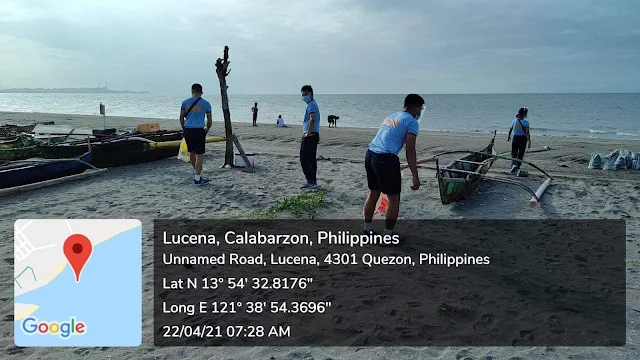 Coastal clean-up drive at tree planting activity pinangunahan ng Lucena PNP bilang selebrasyon ng Earth Day