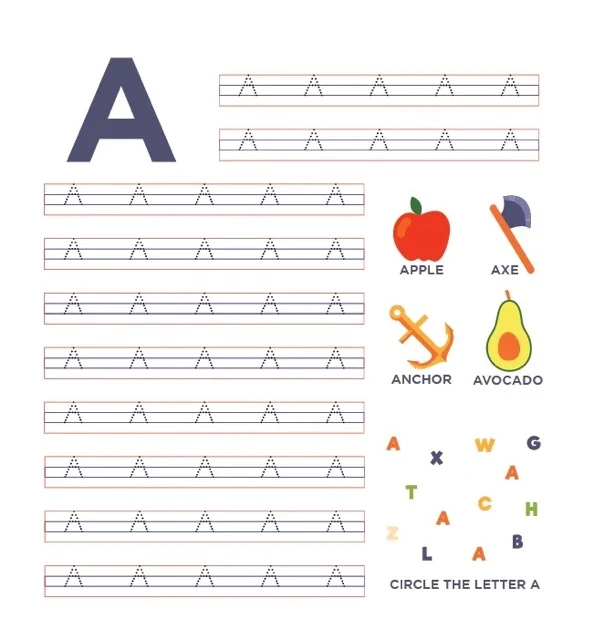 ENGLISH ALPHABET A TO Z WORKSHEET