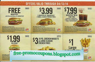 Free Printable Burger King Coupons