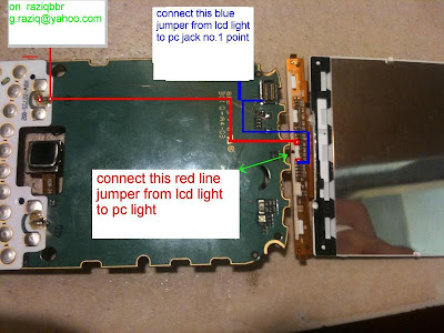 Blackberry 8250 Back Light Jumper Solution