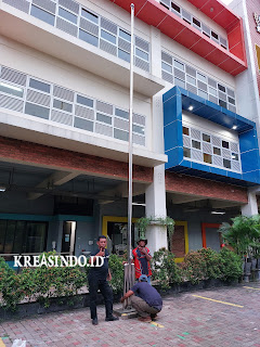 Projek Tiang Bendera Stainless Pesanan Kids Republic School di Cipinang Jakarta Timur