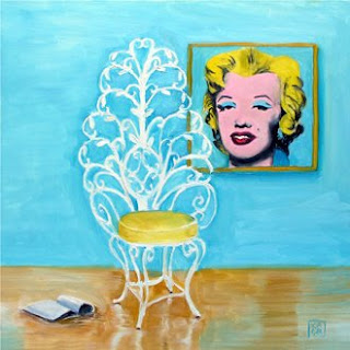 merilin monroe chair painting