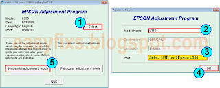 Sequential adjustment mode, CR motor replacement, Epson L350 - 01