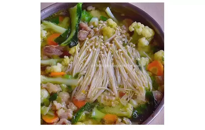 cara membuat sup enoki kembang kol enak dan lezat