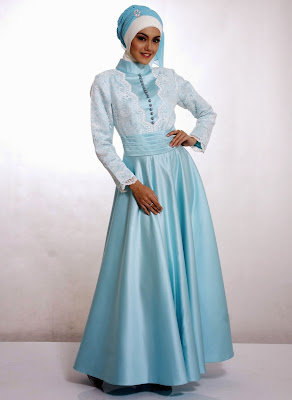 model baju muslim pesta bahan brokat