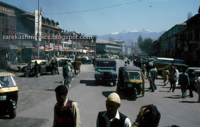 Srinagar Kashmir view at Lal Chowk 1960s-1970s.