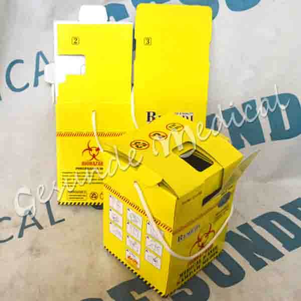 Jual Tempat Sampah Medis Karton Kuning (Safety Waste Box 