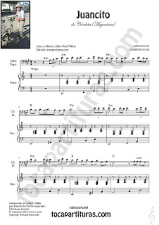 Violonchelo y Fagot Partitura de Juancito es así Sheet Music for Cello and Bassoon Music Scores Hoja 1