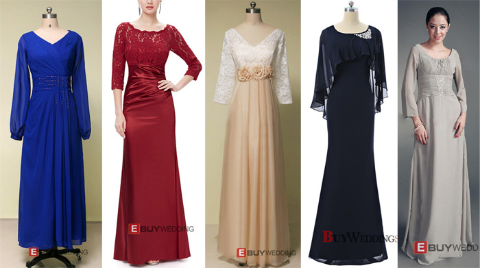 2019 Plus Size Mother of the Bride Dresses with Sleeves