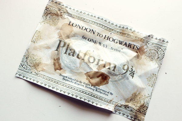 LA TÍA MARUJA: Ticket del tren de Harry Potter DIY 