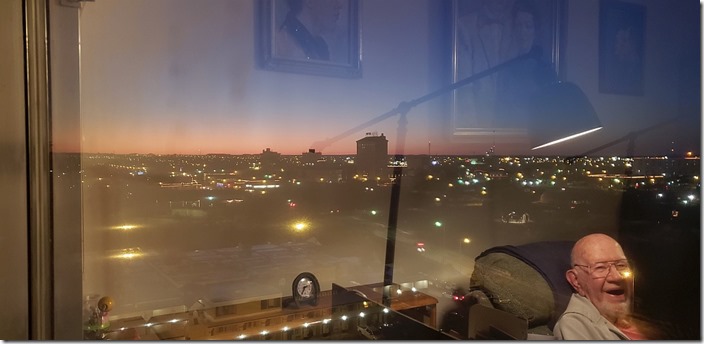 View out Dad's Window at Dusk