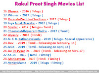 rakul preet singh movies, rakul preet singh movie dhruva, rakul preet singh movie winner, rakul preet singh movie jaya janaki nayaka, rakul preet singh movie aiyaari, rakul preet singh upcoming movies, dev, ngk, de de pyaar de, sk 14, marjaavaan, venky mama 2019