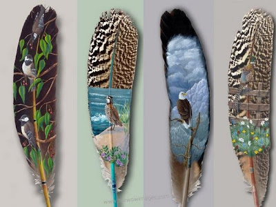 Amazing Art on feather Seen On lolpicturegallery.blogspot.com