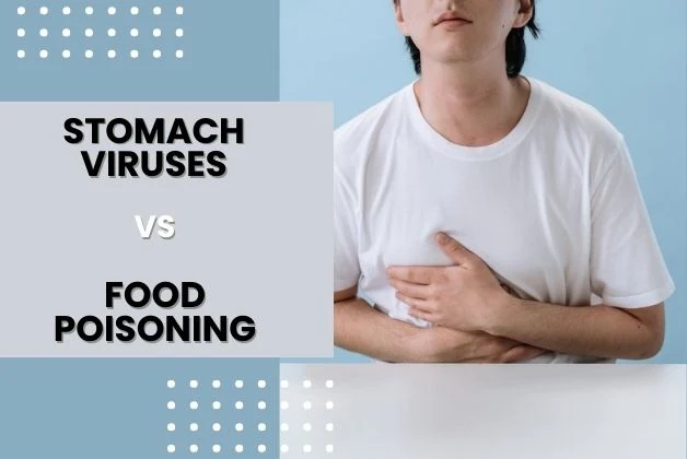 Man with stomach trouble - Stomach Virus vs Food Poisoning