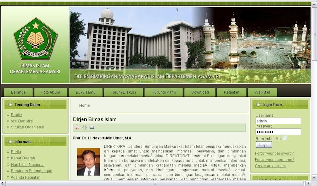 Re-launching website Bimas Islam Departemen Agama