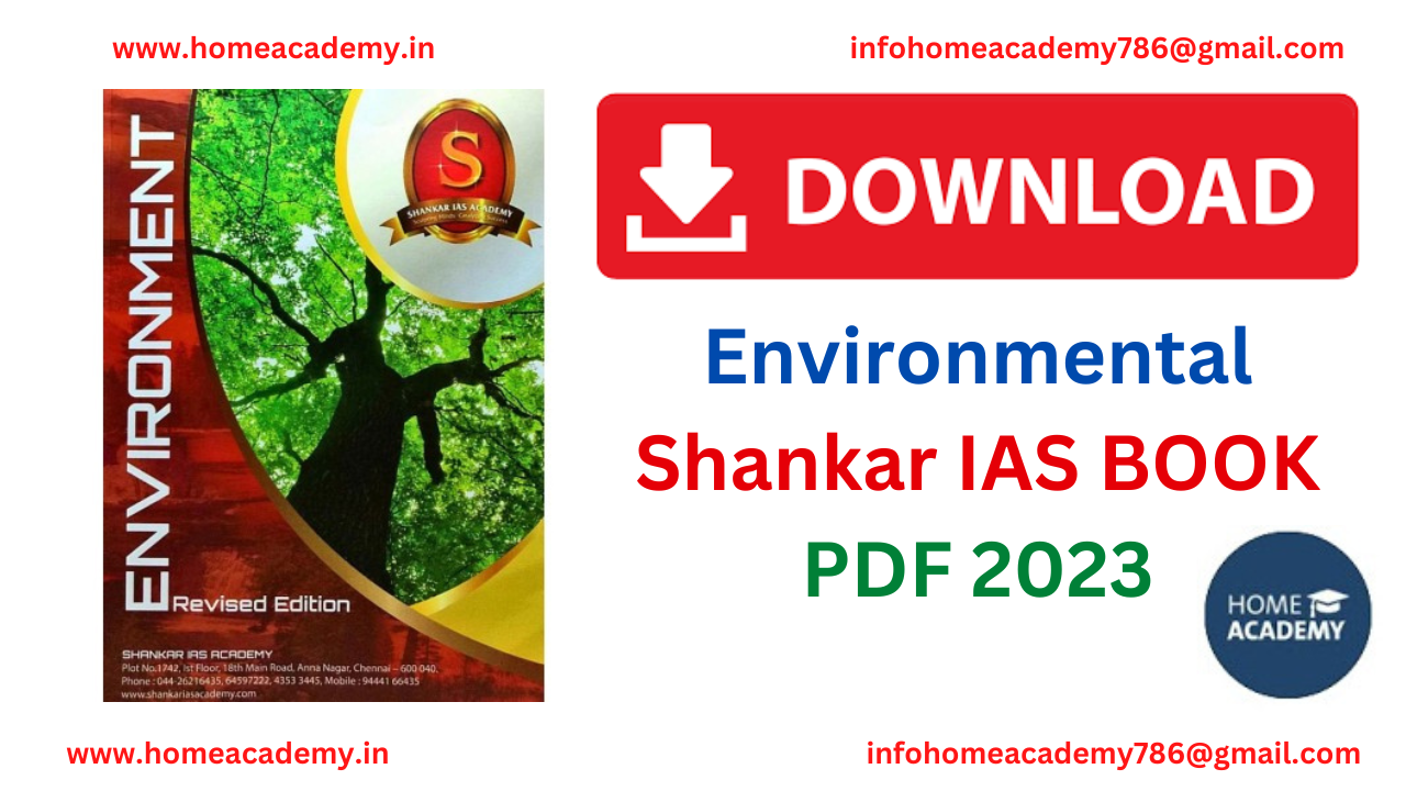 Shankar IAS Environmental 8th edition BOOK PDF 2023 Download - Free UPSC  Materials