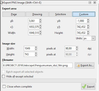 export PNG Inkscape