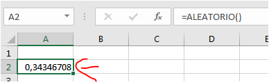funcion aleatorio en excel