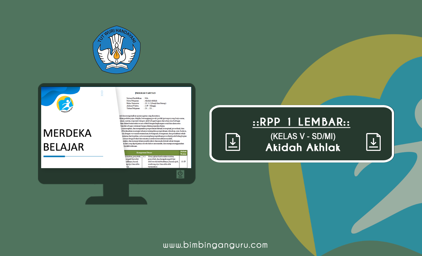 RPP 1 Lembar Akidah Akhlak Kelas V SD/MI K13 TP. 2022/2023 (EDISI REVISI)