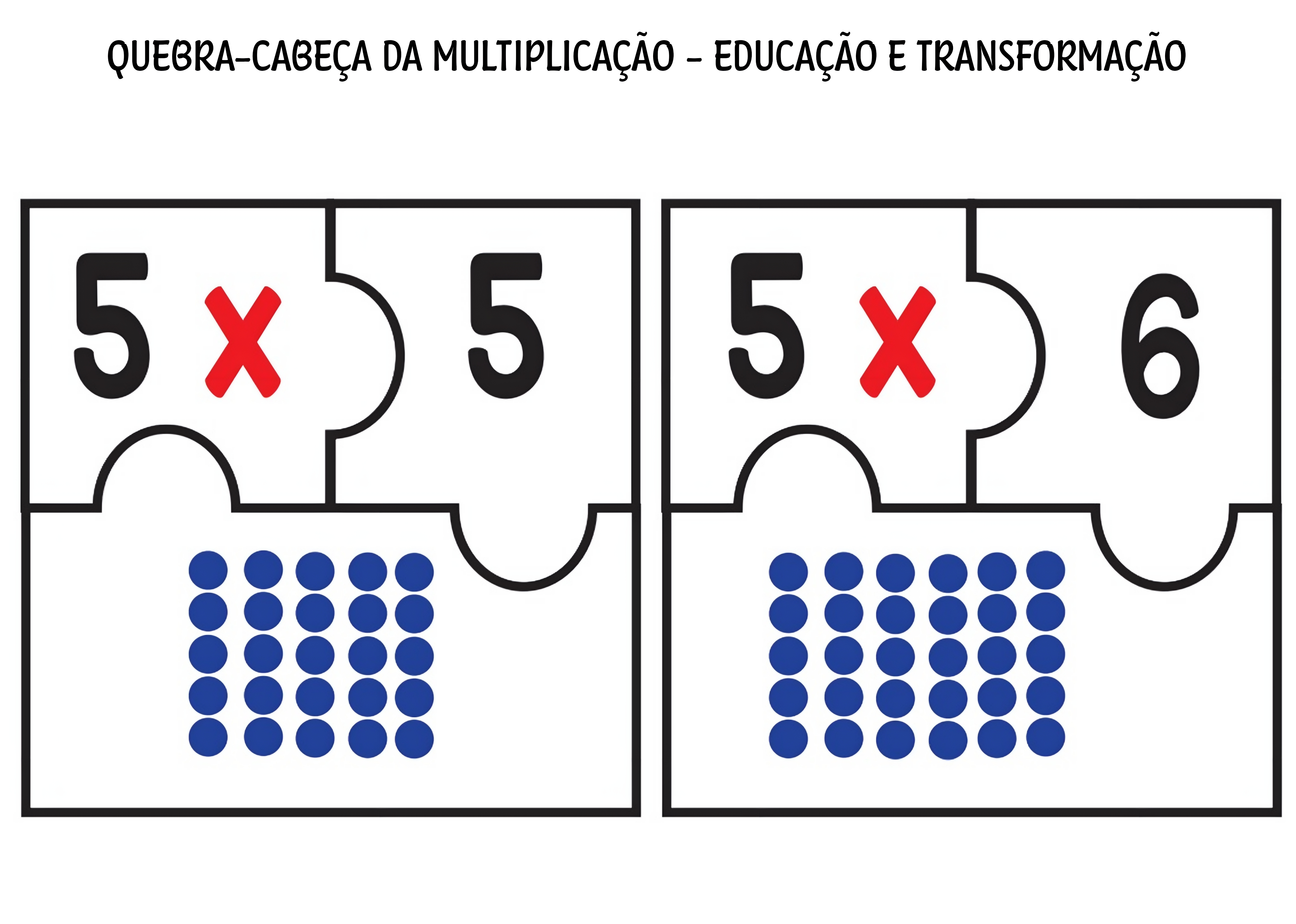 Blog Educação E Transformação 👍quebra Cabeça Da Multiplicação