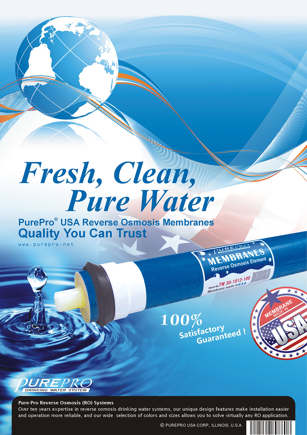 The Best Reverse Osmosis Membrane in the World :  PurePro® RO Membranes  TW30-1812-100
