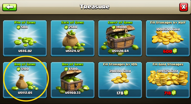 11 langkah mendapatkan 1200 Gems Clash Of Clans Gratis